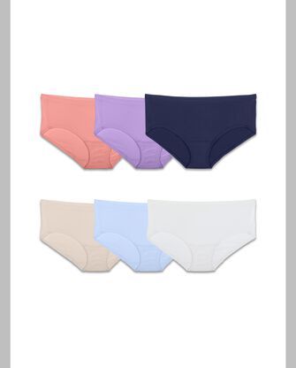 Women's Plus Fit for Me® Breathable Micro-Mesh Hipster Panty, Assorted 6 Pack Assorted