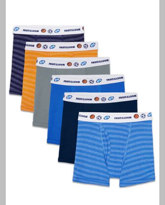 Toddler Boys' EverSoft Assorted Boxer Briefs, 6 Pack 