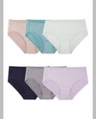 Women's Breathable Cooling Stripes Hipster Panty, Assorted 6 Pack ASST