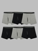 Men's CoolZone® Fly Short Leg Boxer Briefs, Black and Gray 7 Pack Assorted