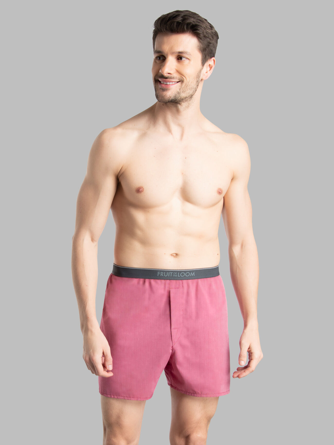 Men's Exposed Waistband Woven Boxers , Assorted 6 Pack