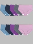Women's Plus Fit for Me® Heather Brief Panty, Assorted 10 Pack HEATHER