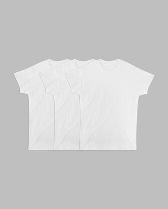 Men's Micro Mesh CoolZone® Underarm Crew T-Shirt, White 3 Pack 