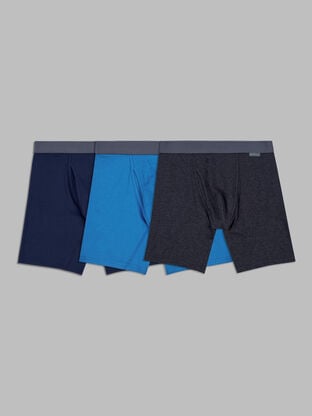 Men's Crafted Comfort™ Boxer Briefs, Extended Sizes Assorted 3 Pack 