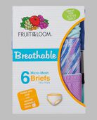 Girls' Breathable Micro-Mesh Brief Underwear, Assorted 6 Pack Assorted