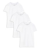 Big Men's Short Sleeve White Crew T-Shirts, 3 Pack White
