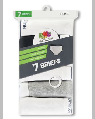 Boys' Assorted Wardrobe Briefs, 7 Pack 