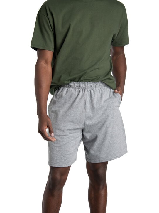 Men’sEversoft®  Jersey Shorts, 2 Pack Gray Heather