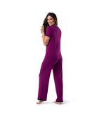 Women's Soft & Breathable V-Neck T-shirt and Pants, 2-Piece Pajama Set BOYSENBERRY
