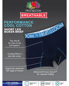Men's Breathable Performance Cool Cotton Assorted Short Leg Boxer Briefs, 3 Pack ASSORTED