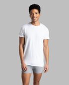Men's Short Sleeve Micro Mesh CoolZone® Underarm Crew T-Shirt, White 3 Pack White