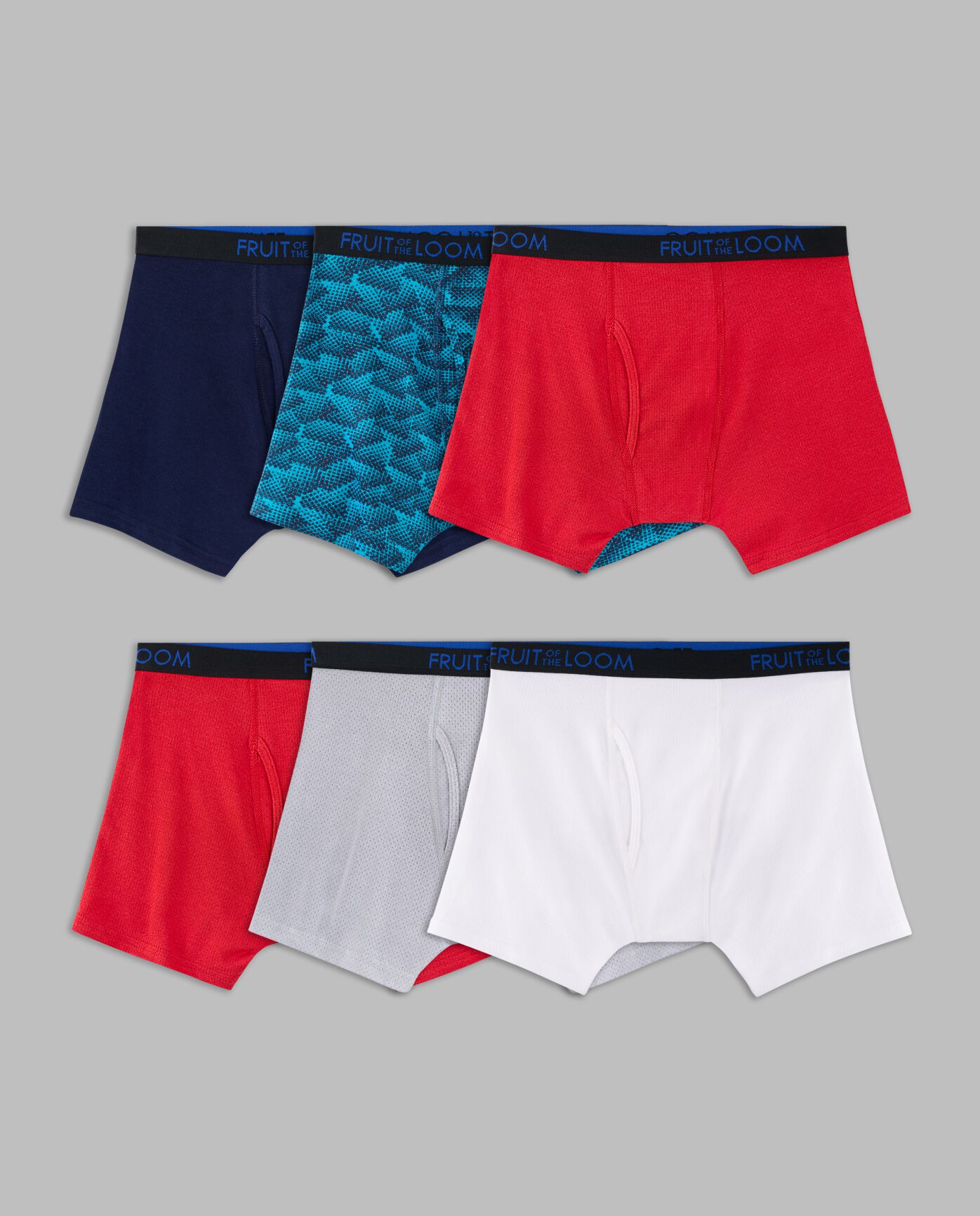 heb vertrouwen Sprong sjaal Boys' Breathable Cotton Mesh Boxer Briefs, Assorted 5+1 Bonus Pack