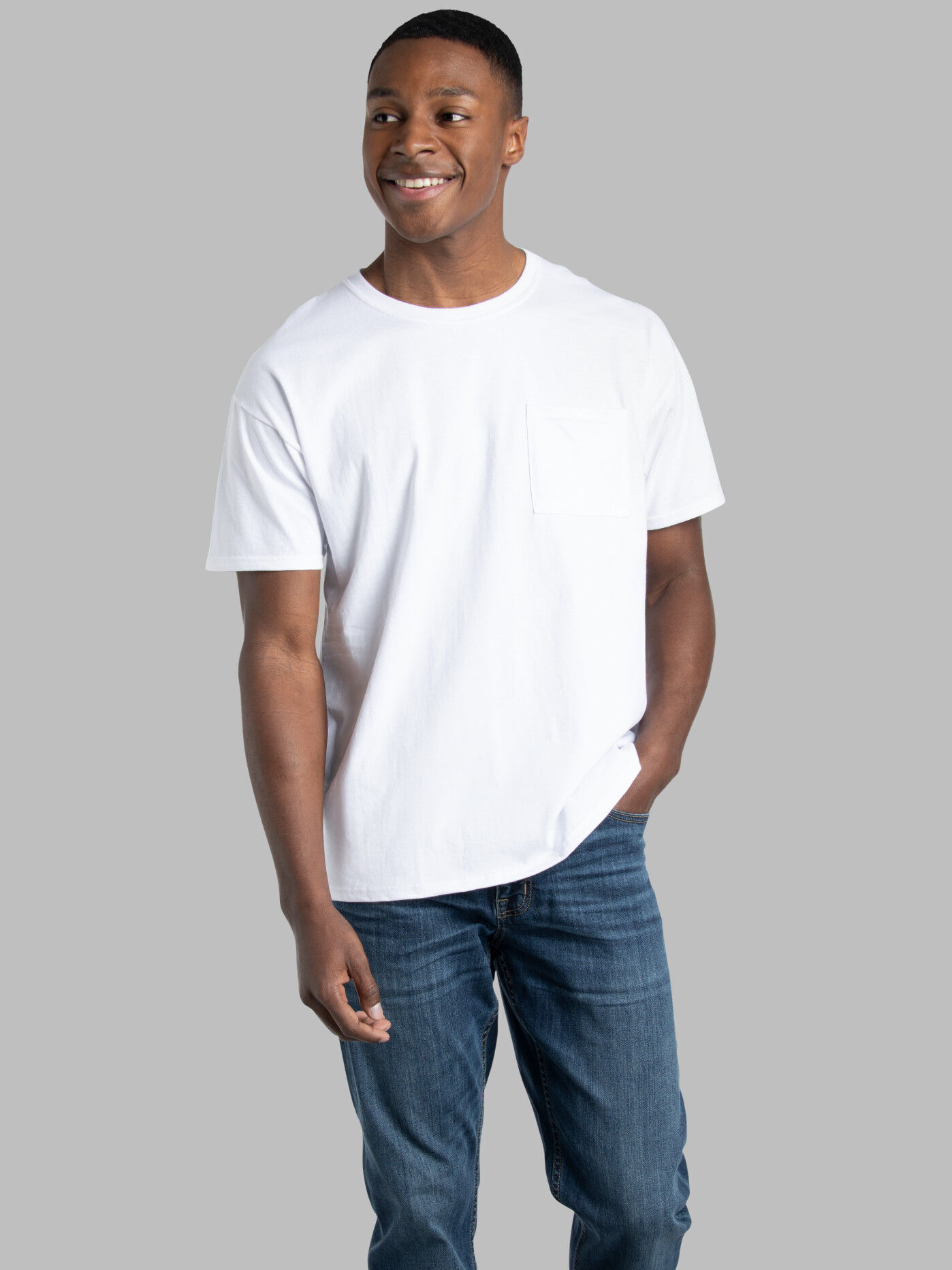 Men s Eversoft Short Sleeve Pocket T Shirt Extended Sizes 2 Pack