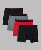 Men's Breathable Lightweight Micro-Mesh Boxer Brief, 3+1 Pack Assorted