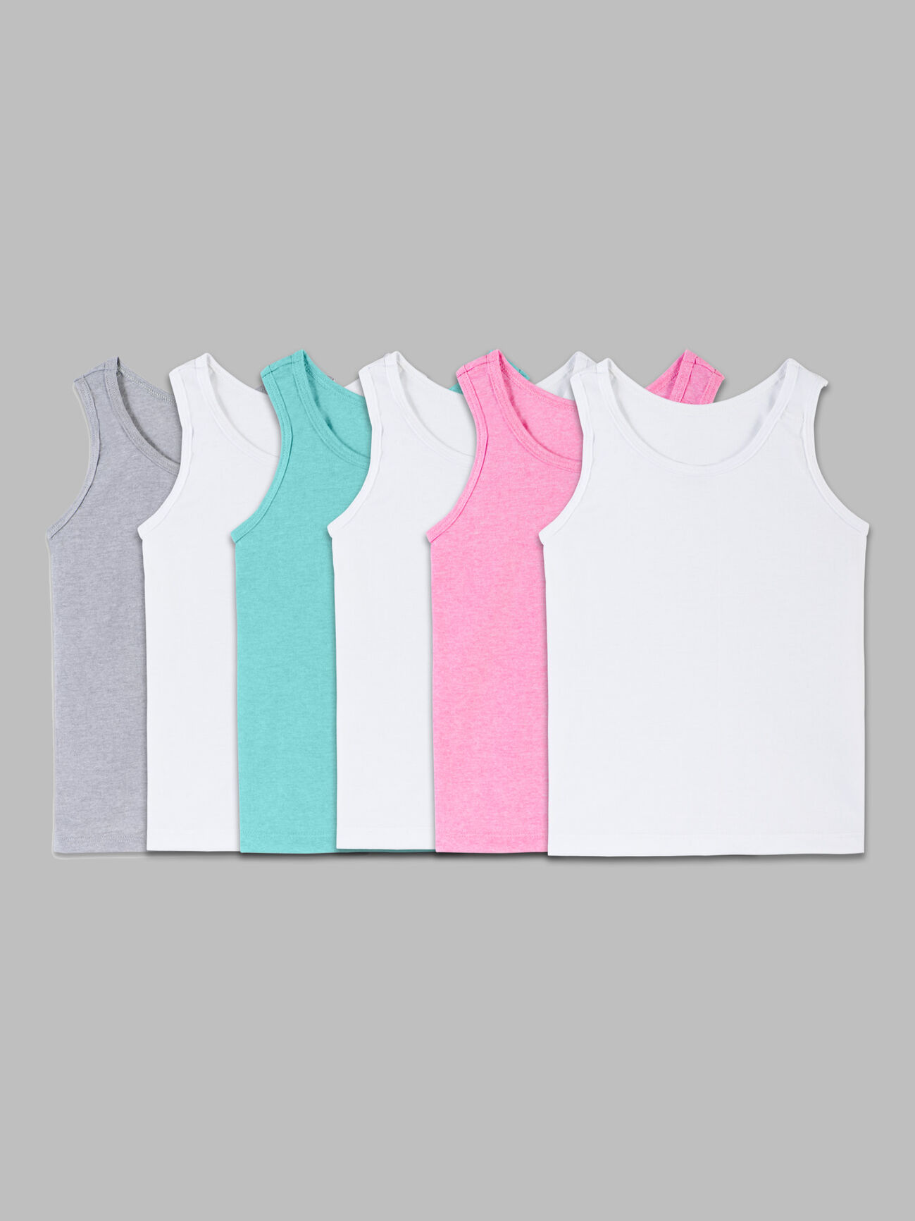 Toddler Girls'Eversoft® Tank, Assorted 6 Pack Assorted