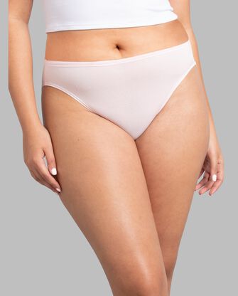 Women's Breathable Micro-Mesh Hi-Cut Panty, Assorted 5 pack 