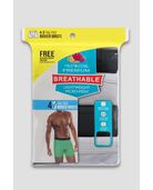 Premium Breathable Lightweight Micro-Mesh Men's Boxer Briefs, 4 Pack - Black/Gray 