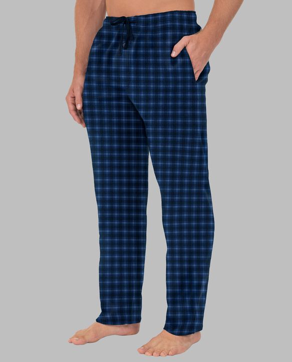 Men’s Fleece Sleep Lounge Pant BLUE/BLACK/WHITE PLAID