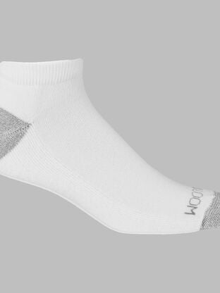 Men's Dual Defense® Low Cut Socks White, 12 Pack, Size 6-12 