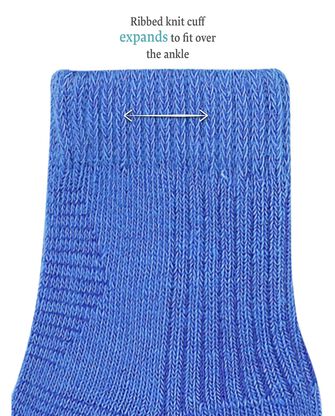 Baby Pack Grow & Fit Flex Zones Cotton Stretch Socks, 0-6 Months, Blue 14 Pack 
