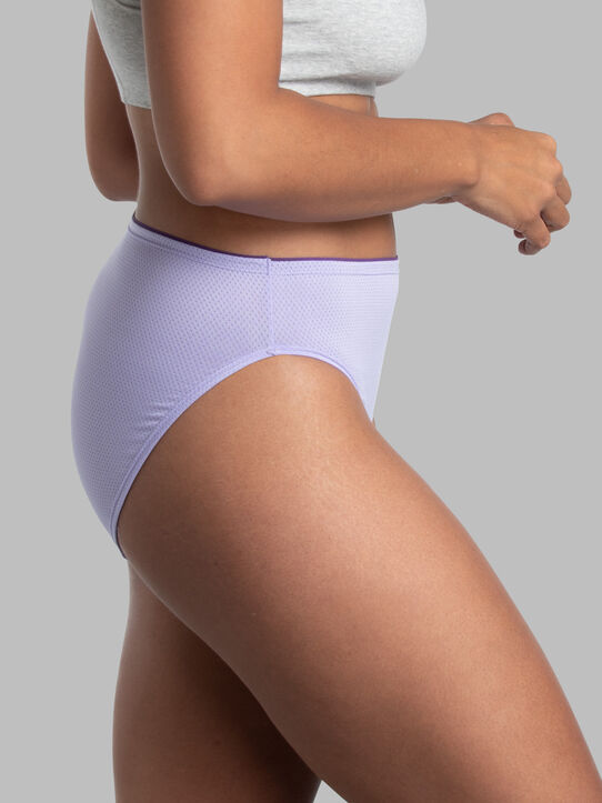 Women's Breathable Micro-Mesh Hi-Cut Panty, Assorted 6+2 Bonus Pack Assorted