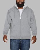 Big Men's Eversoft® Fleece Full Zip Hoodie Sweatshirt Grey Heather