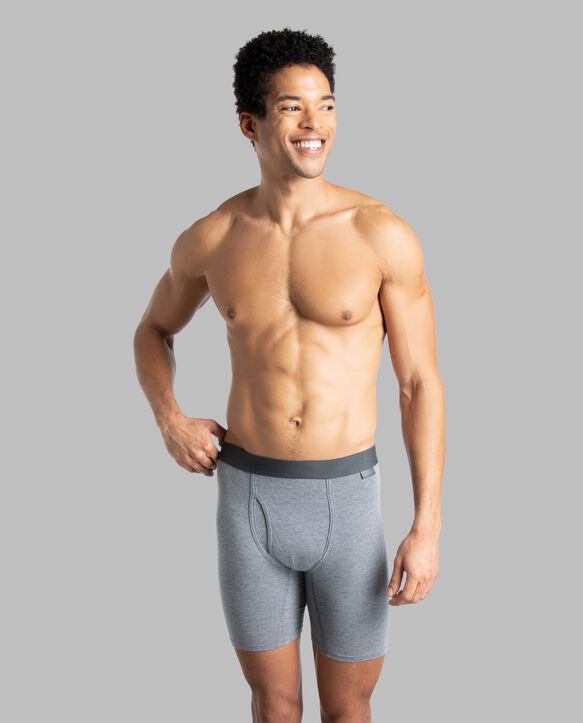 Men's Crafted Comfort Assorted Long Leg Boxer Brief 3 Pack Assorted