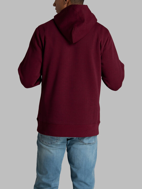 Men's Crafted Comfort Favorite Fleece Hoodie Maroon Heather