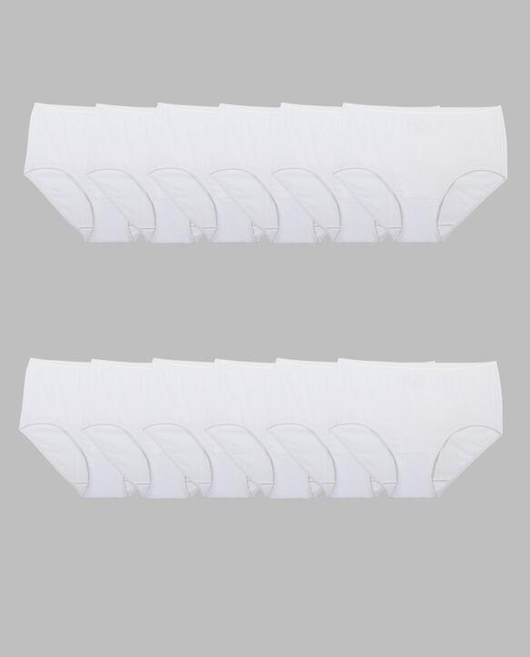 Women's Brief Panty, White 12 Pack WHITE
