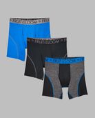 Men's Breathable Performance Boxer Briefs, Assorted 3 Pack ASST
