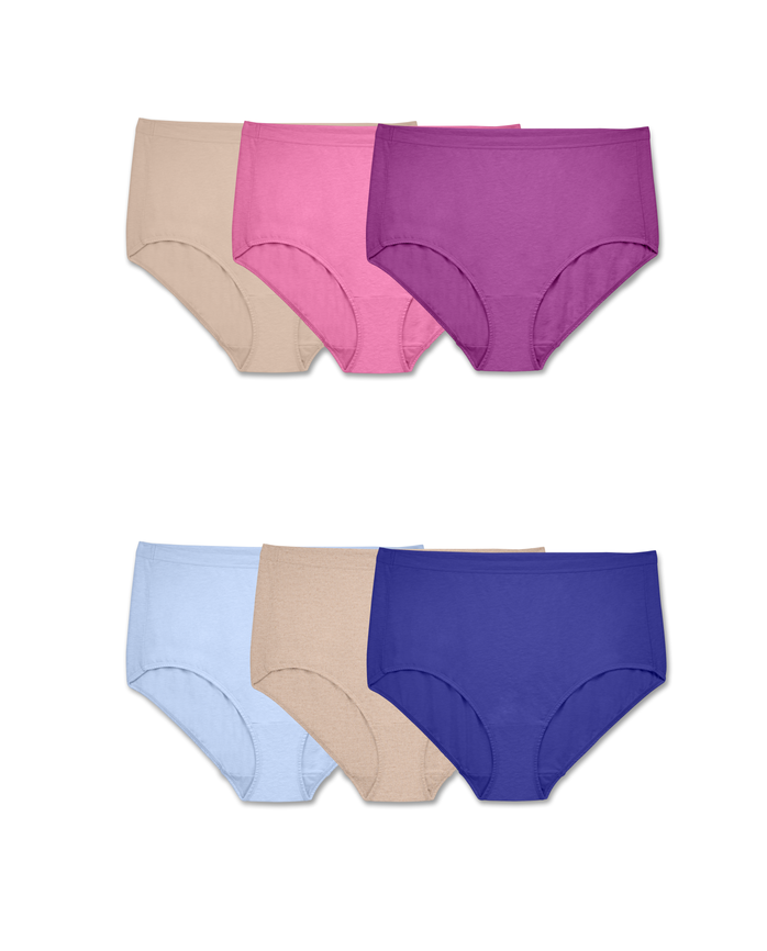 Women S Plus Fit For Me Assorted Beyondsoft Brief Panty 6 Pack