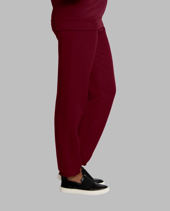 Eversoft® Fleece Elastic Bottom Sweatpants, Extended Sizes Maroon
