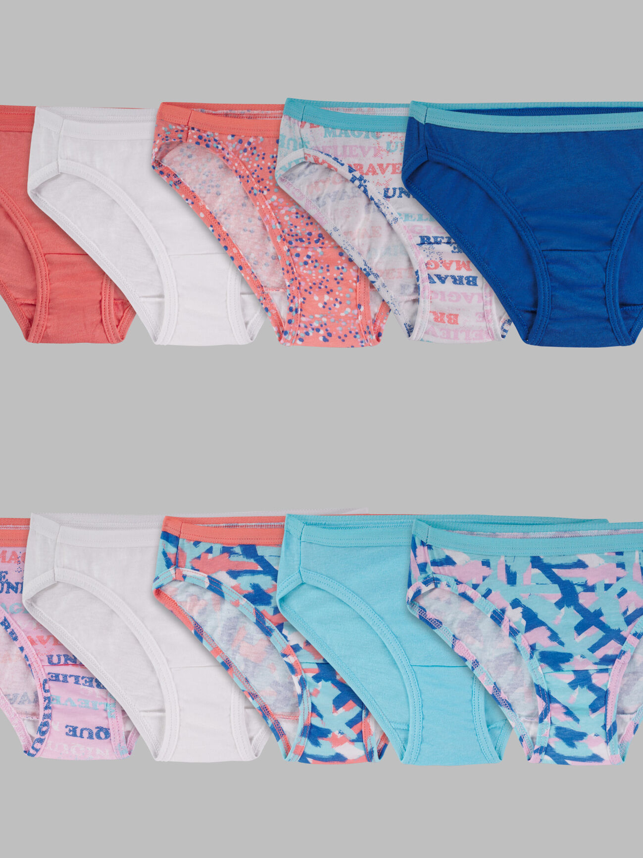 Girls' EverSoft®  Bikini Underwear, Assorted 10 Pack Assorted 1