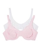 Cotton Stretch Extreme Comfort Bra, 2-Pack BITTERSWEET PINK/ WHITE