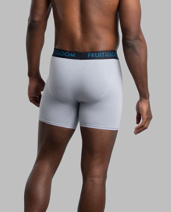 Men's Breathable cotton Micro-Mesh Boxer Briefs, Black and Gray 3 Pack Assorted
