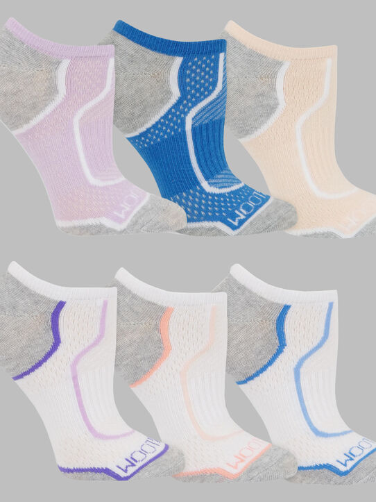 Women's CoolZone® No Show Socks Assorted, 6 Pack ASSORTMENT 2