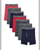 Men's CoolZone® Fly Boxer Briefs, Assorted Stripe and Solid 7 Pack ASSORTED