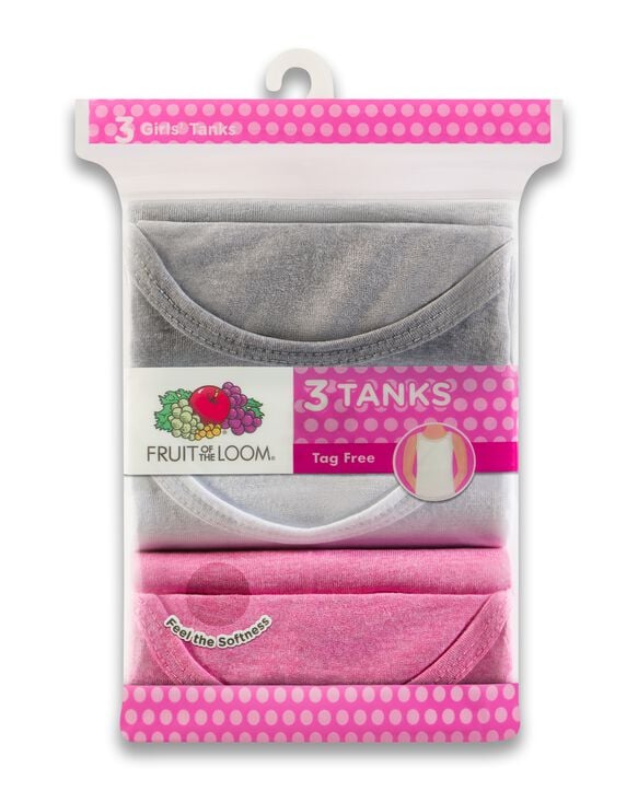 Girls' Layering Tank, 3 Pack ASSORTED