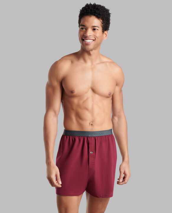 Premium Men's Knit Boxers, Assorted 4 Pack Assorted