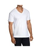 Men's Short Sleeve White V-Neck T-Shirts, 3 Pack White