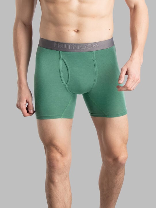 Men's 360 Stretch Coolsoft Boxer Brief, Extended Sizes Assorted 6 Pack Assorted
