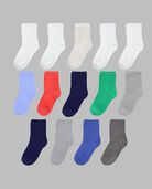 Baby Pack Grow & Fit Flex Zones Cotton Stretch Socks, Blue 14 Pack, 0-6 Months Blue
