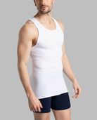Men's A-Shirt, Extended Sizes White 6 Pack WHITE