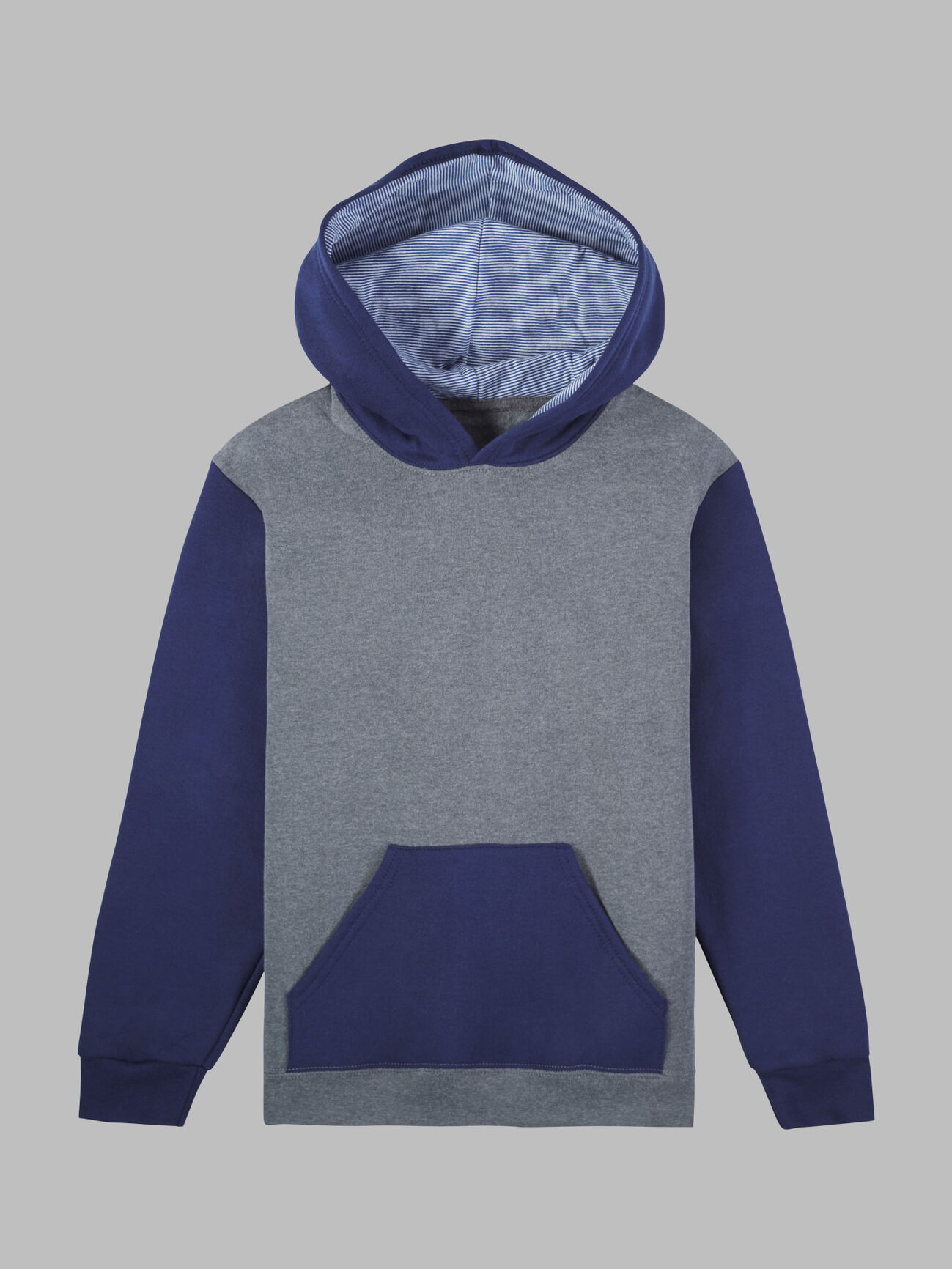 Boys' Fleece Hoodie Sweatshirt Charcoal/Navy