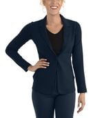 Women's Seek No Further Long Sleeve Open Front Fitted Blazer Navy Nights