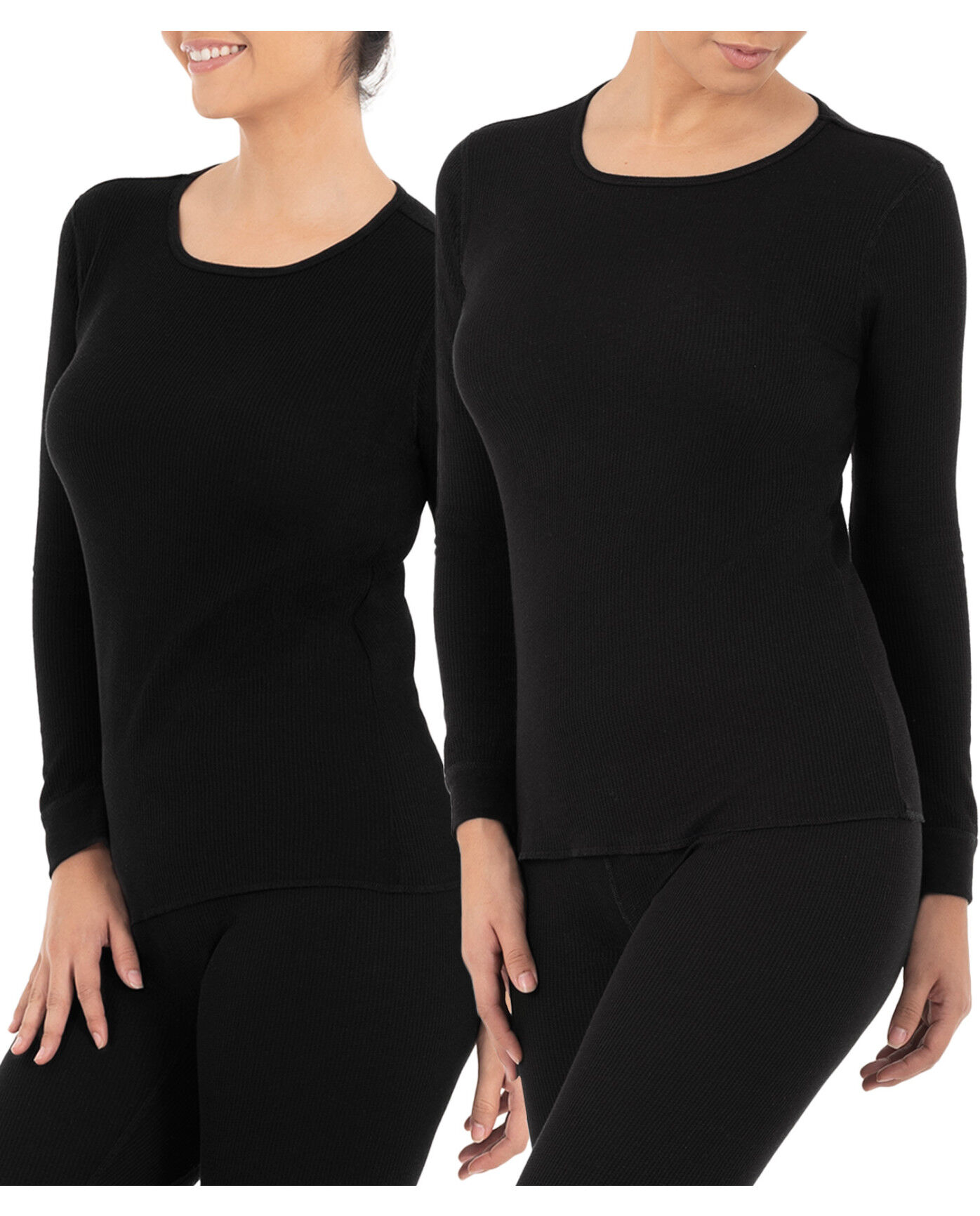 womens crew neck thermal tops
