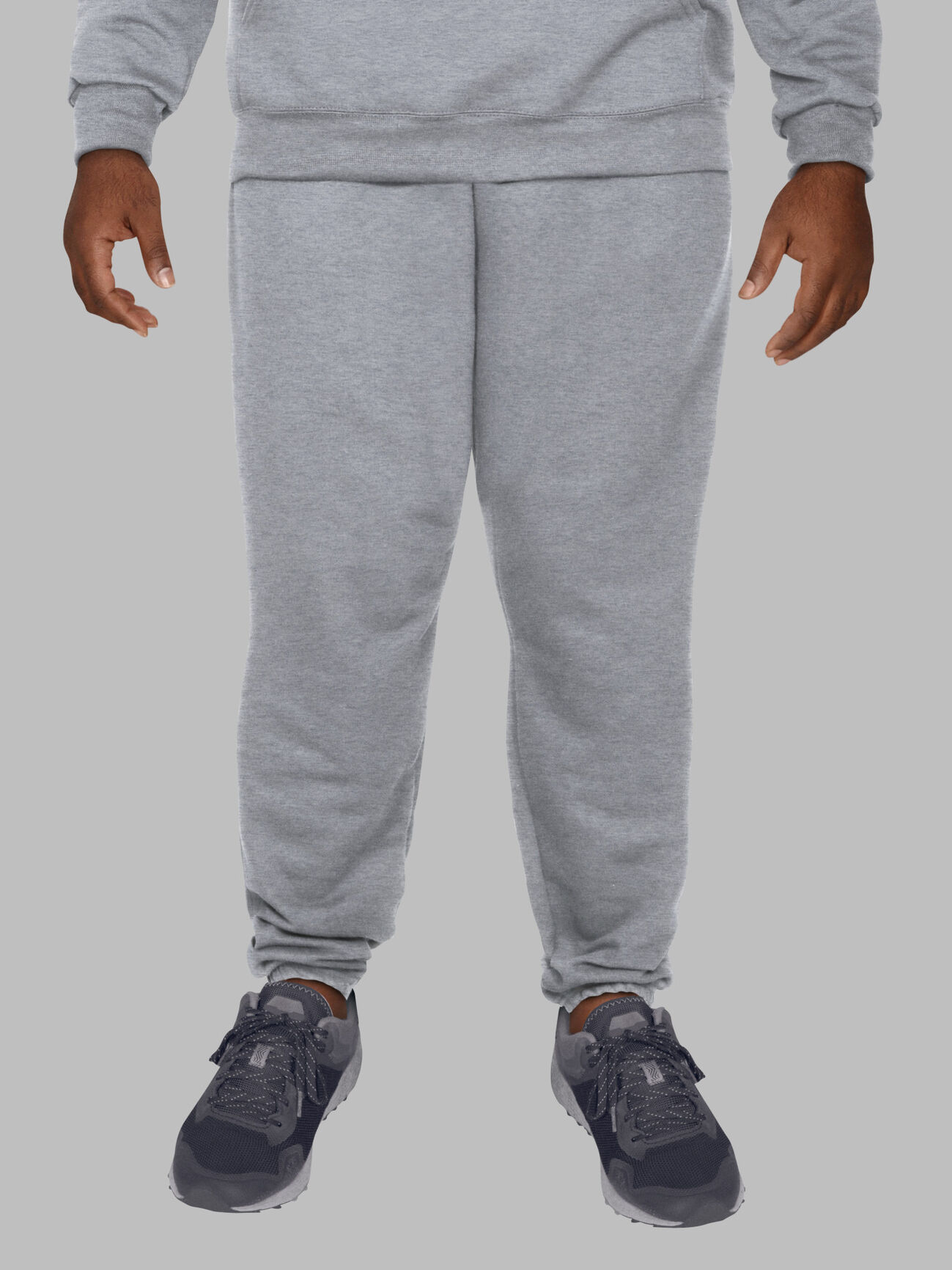 Big Men's Eversoft®  Fleece Elastic Bottom Sweatpants Grey Heather