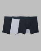Men's Premium Breathable  Micro-Mesh Boxer Briefs, Black and Gray 3 Pack Assorted