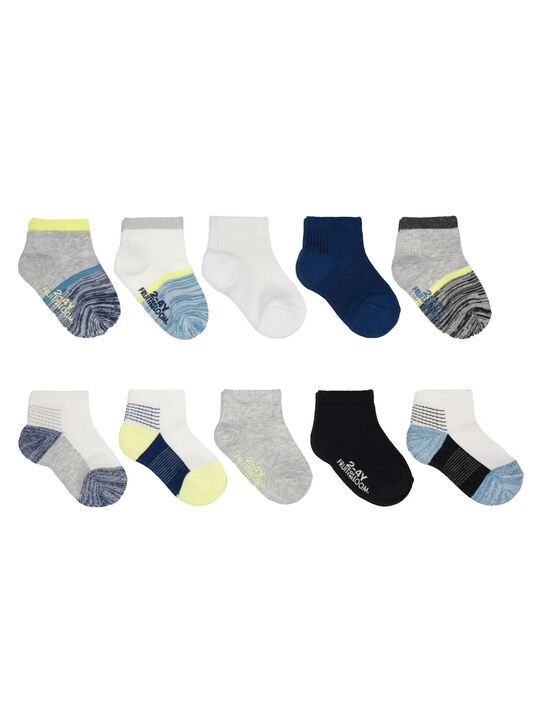 Baby Breathable Socks, Blue/Green 10 Pack ASSORTED