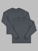 Men's 2 Pack Long Sleeve T-shirt Black Heather